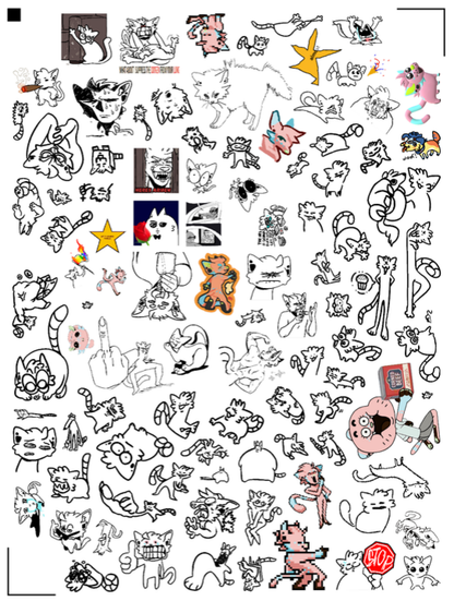 Little freaks mini stickers