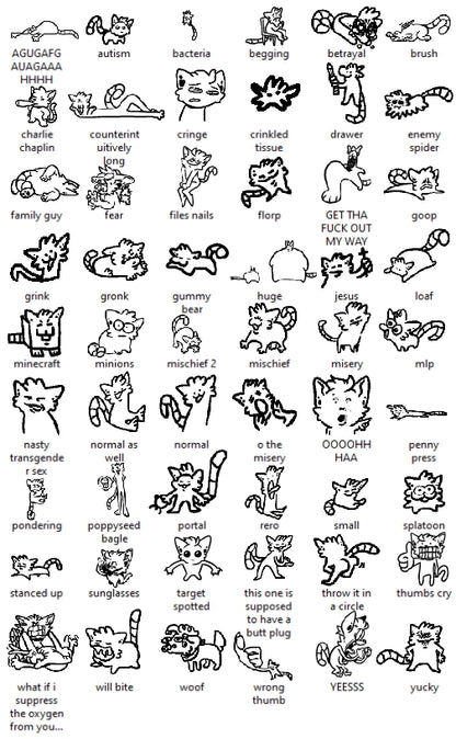 Little freaks mini stickers